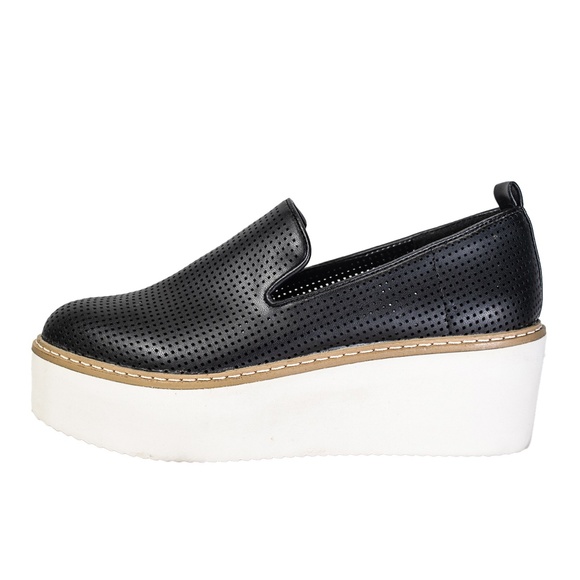 DKNY Perforated Platform Loafers - Picture 1 of 6